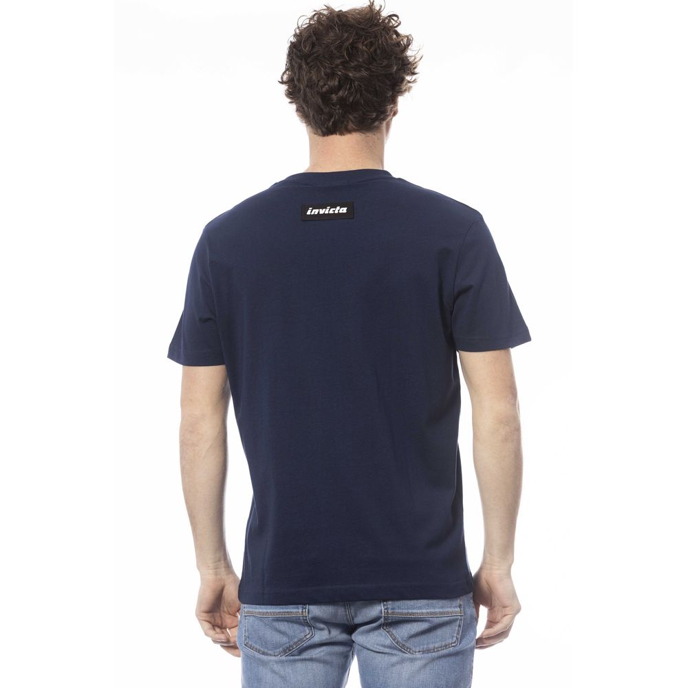 Invicta Blau Baumwolle Männer T-Shirt