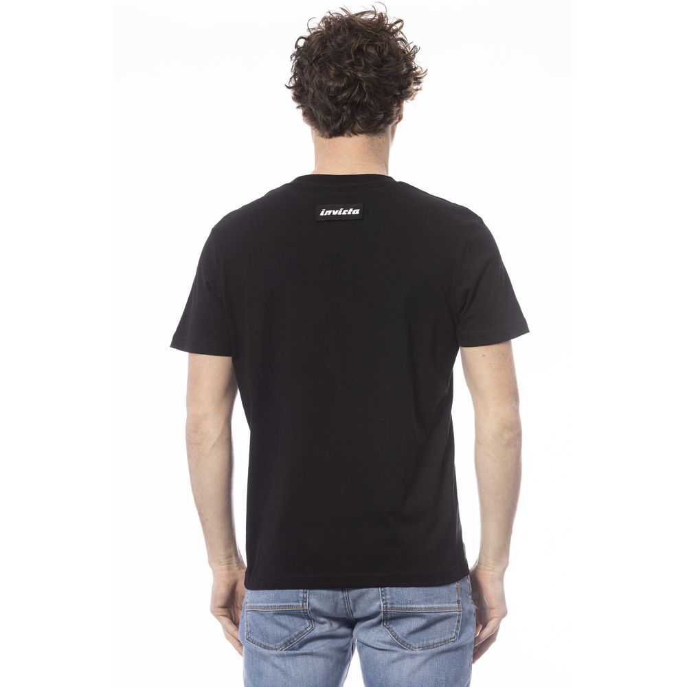 Invicta Schwarzes Baumwolle Männer T-Shirt