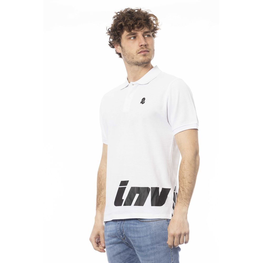 Invicta Weißes Baumwoll-Poloshirt für Männer