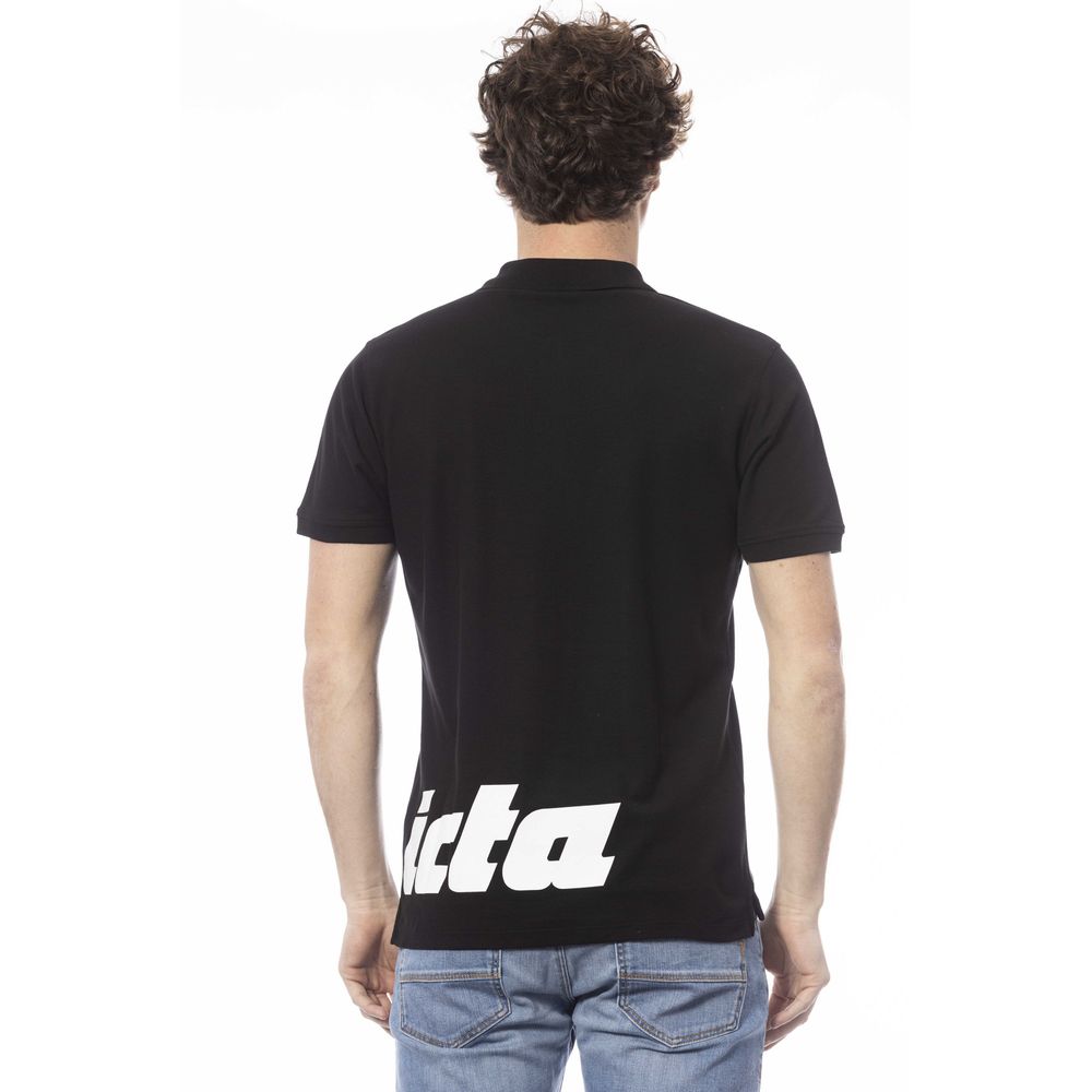 Invicta Schwarzes Baumwoll-Poloshirt für Männer