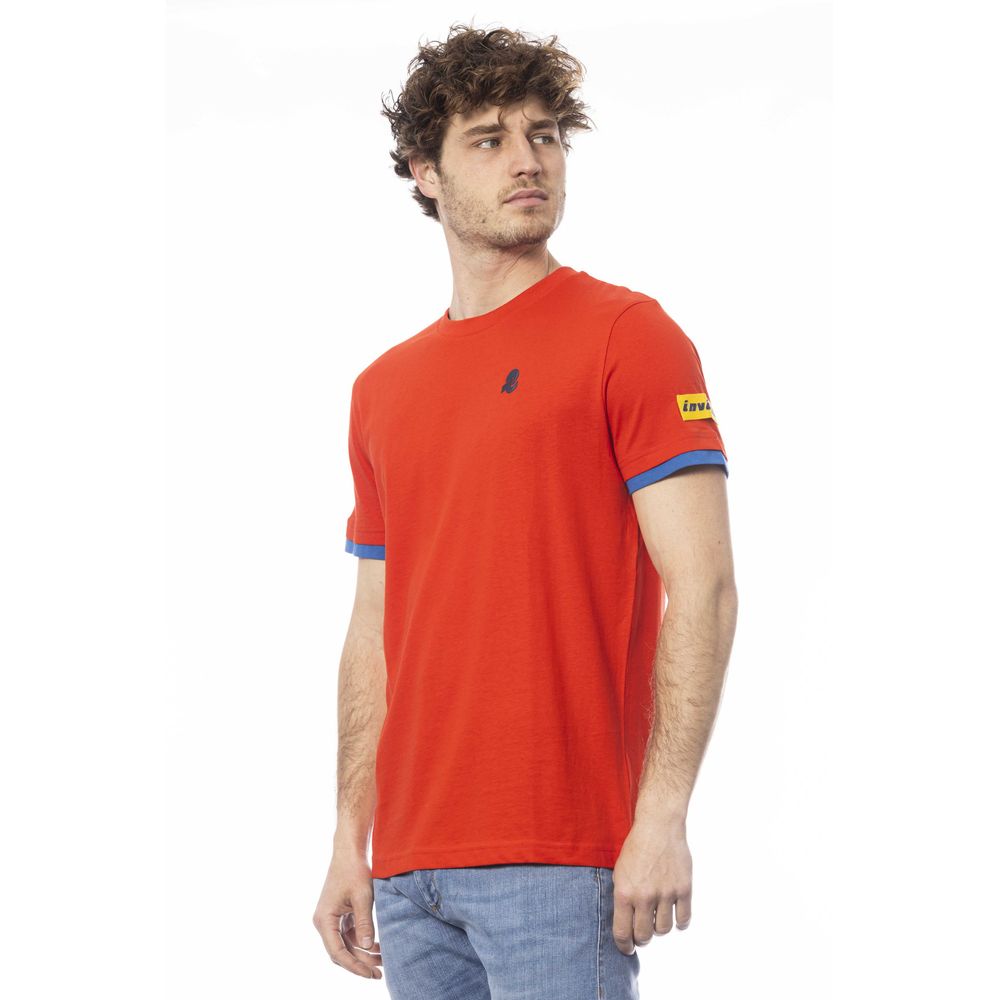 Invicta Rotes Baumwolle Männer T-Shirt