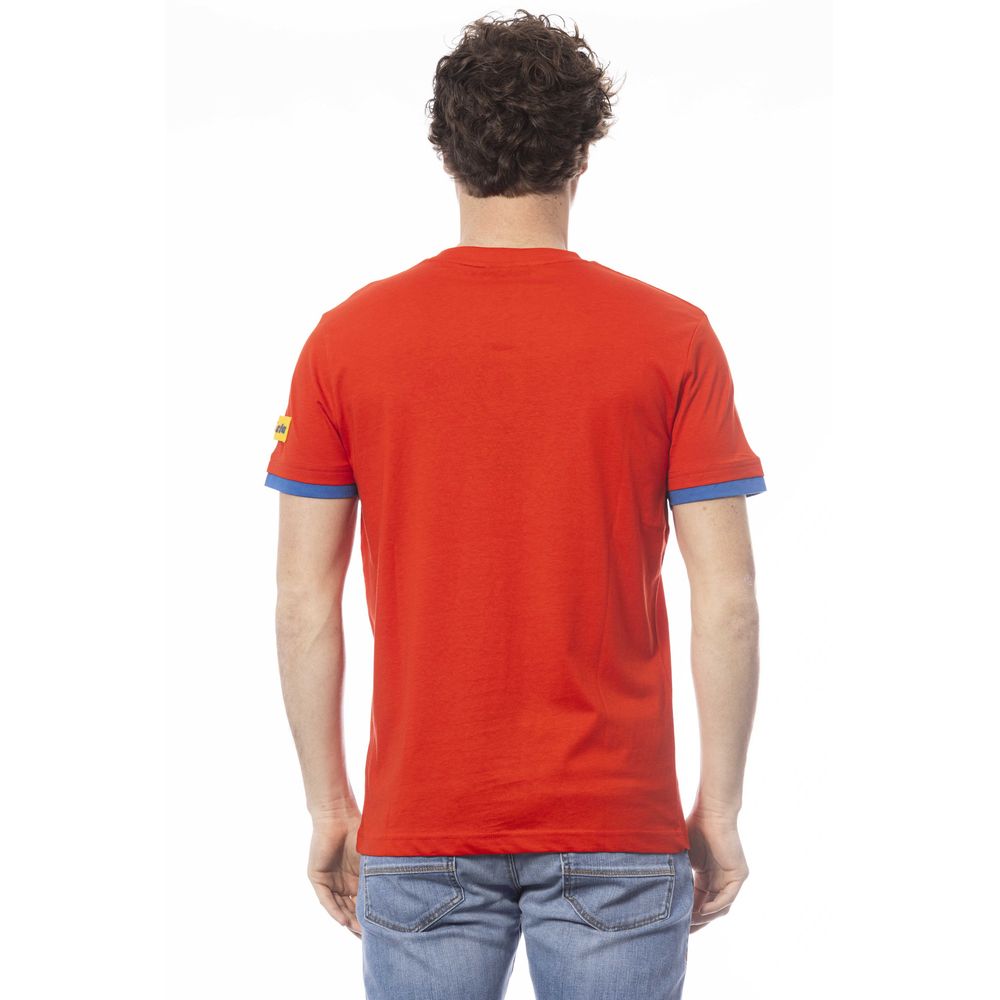 Invicta Rotes Baumwolle Männer T-Shirt