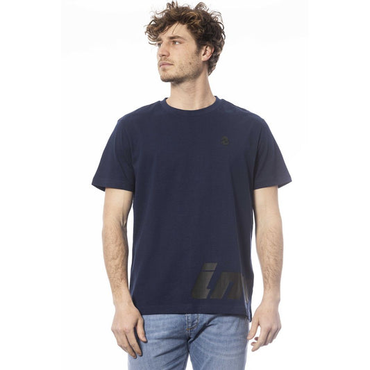 Invicta Blau Baumwolle Männer T-Shirt