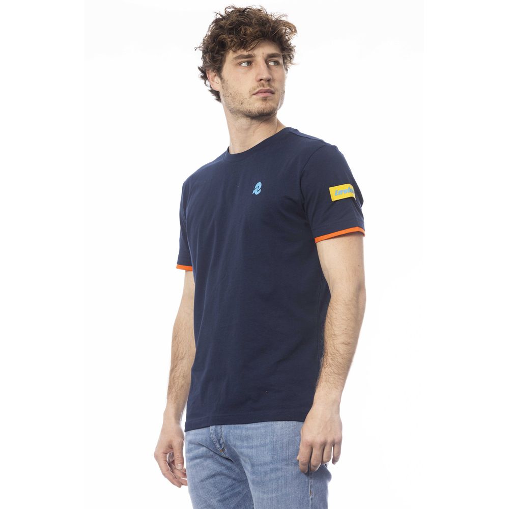 Invicta Blau Baumwolle Männer T-Shirt