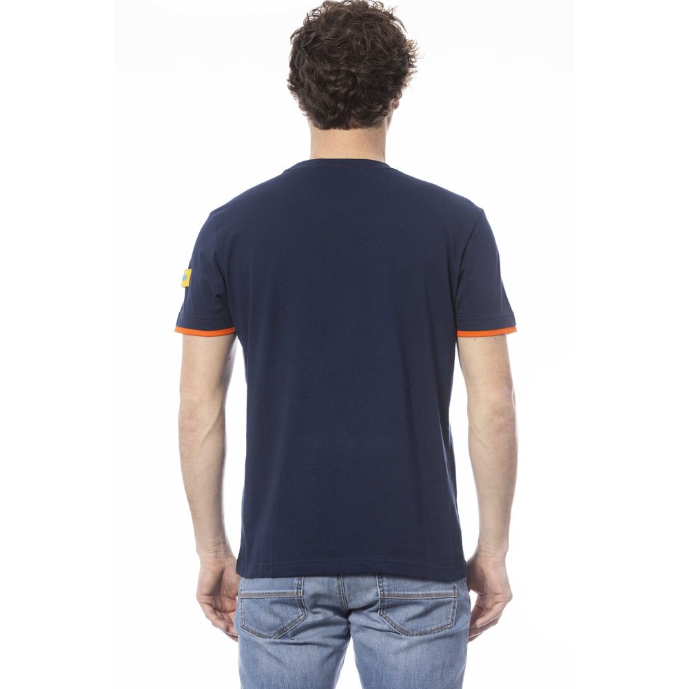 Invicta Blau Baumwolle Männer T-Shirt