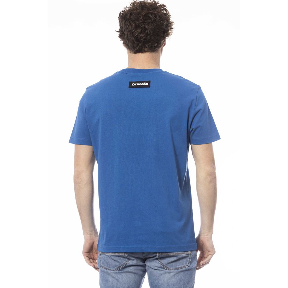 Invicta Blau Baumwolle Männer T-Shirt