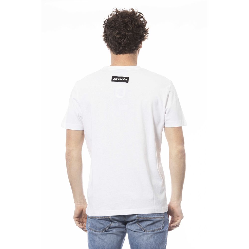 Invicta Weißes Baumwolle Männer T-Shirt