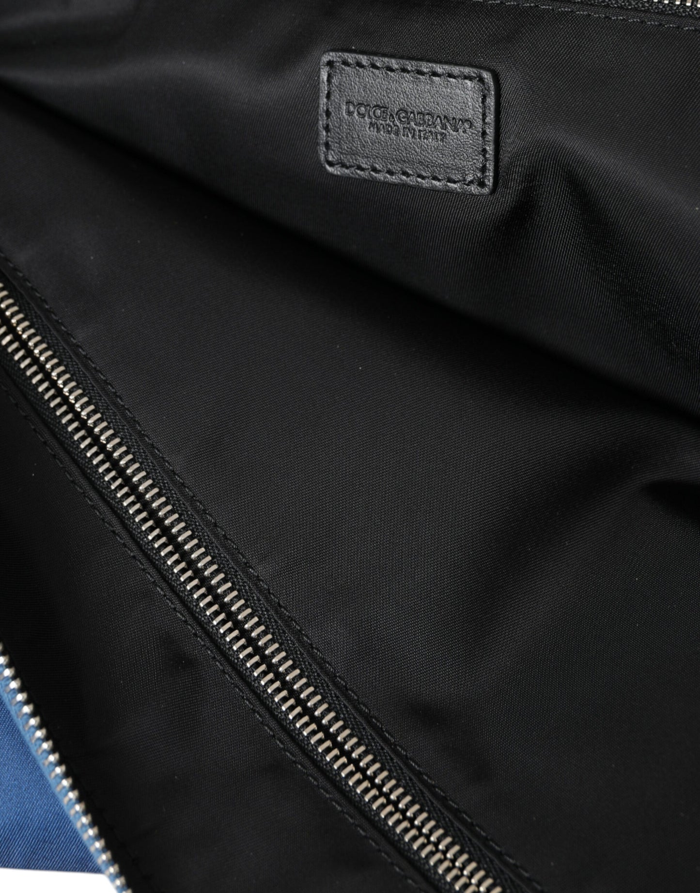 Dolce & Gabbana Blaue DG Milano Print Nylon Pouch Clutch Herren Tasche