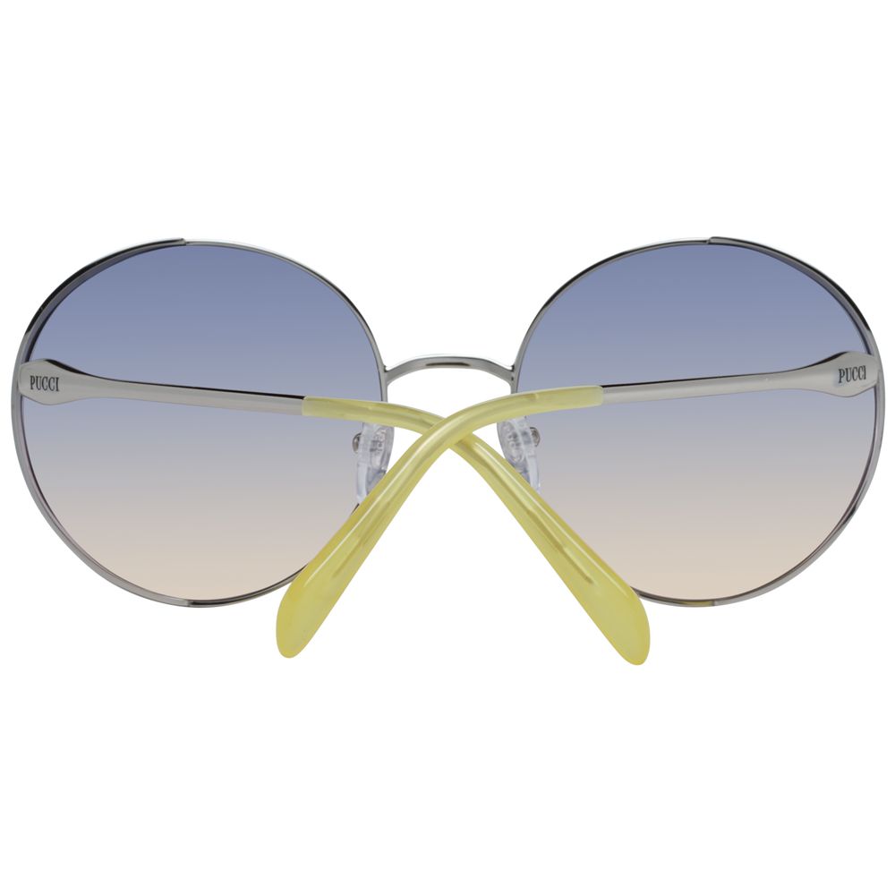 Emilio Pucci Silberne Metall-Sonnenbrille