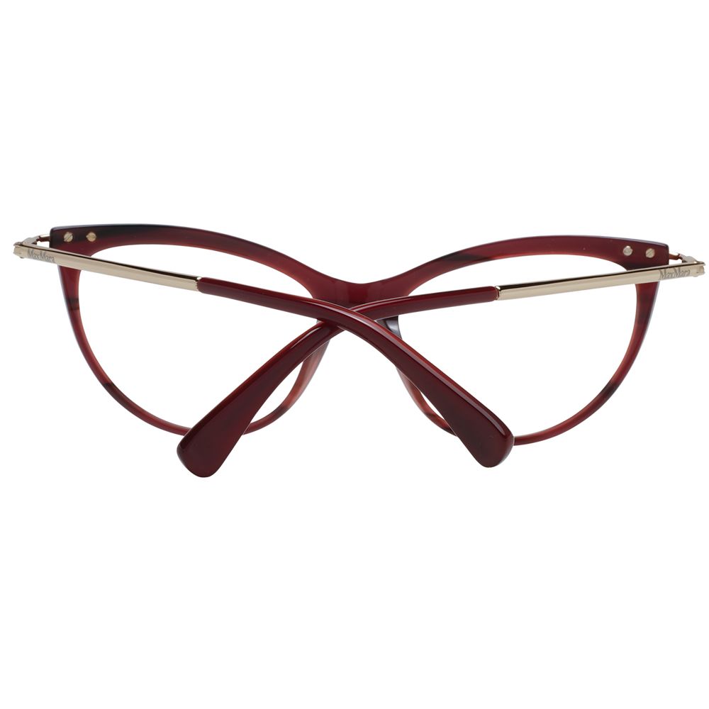 Max Mara Burgunderfarbene Kunststoff-Brille (Gestelle)