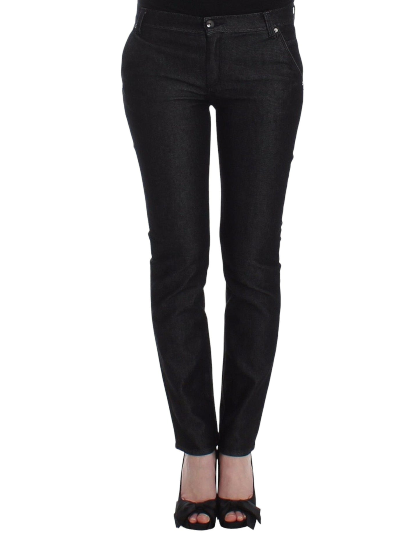 Ermanno Scervino Schwarze Slim Jeans Denim-Hosen Skinny Leg Stretch