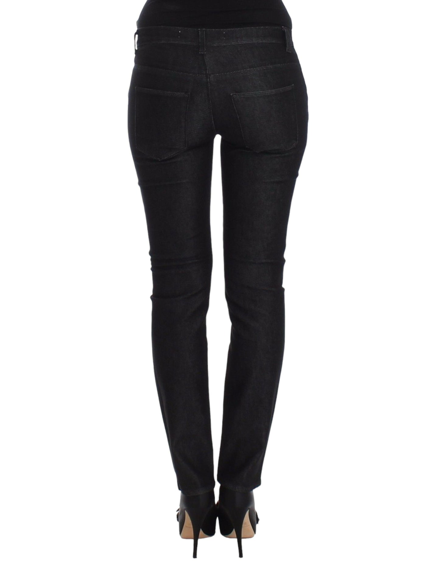 Ermanno Scervino Schwarze Slim Jeans Denim-Hosen Skinny Leg Stretch