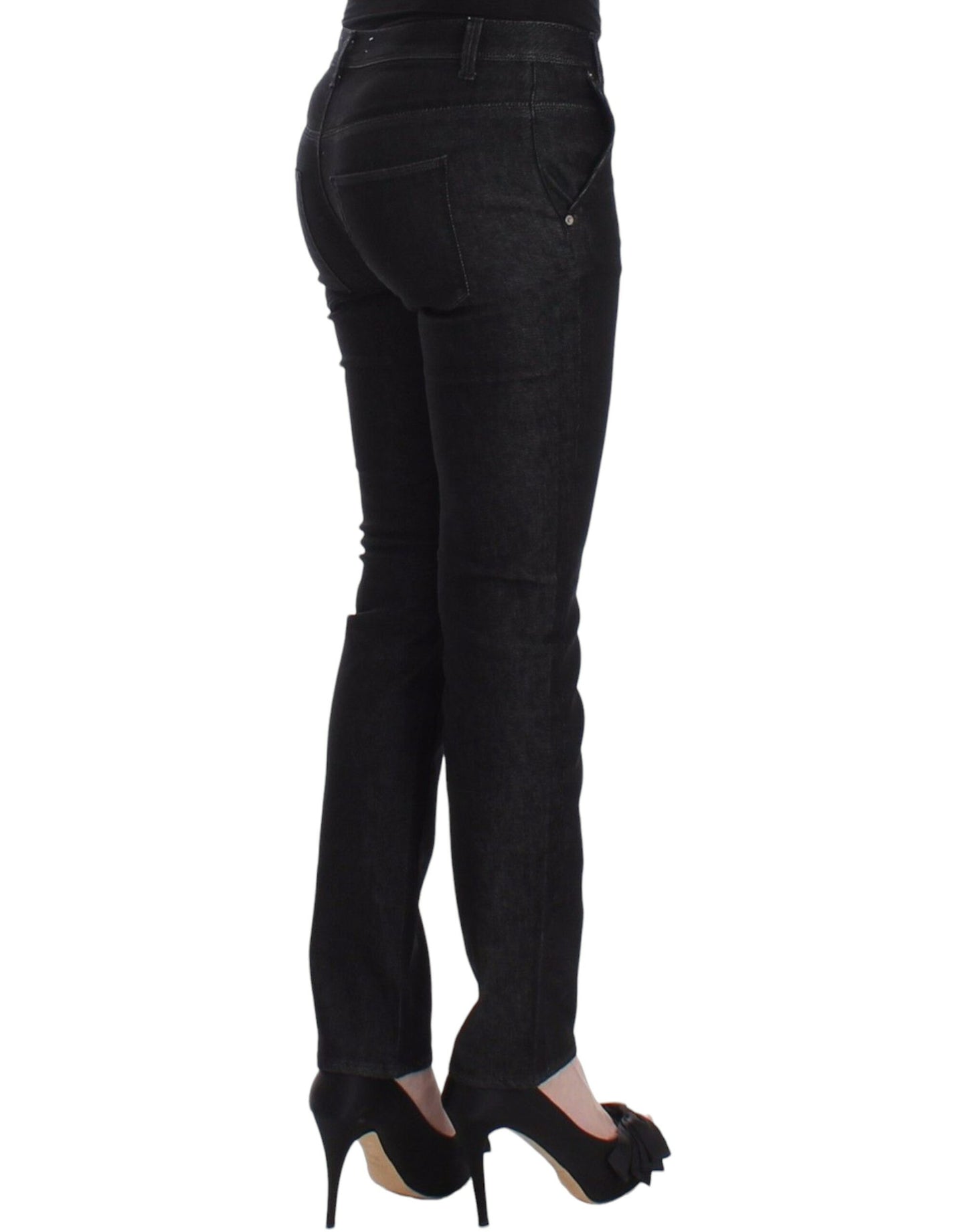 Ermanno Scervino Schwarze Slim Jeans Denim-Hosen Skinny Leg Stretch