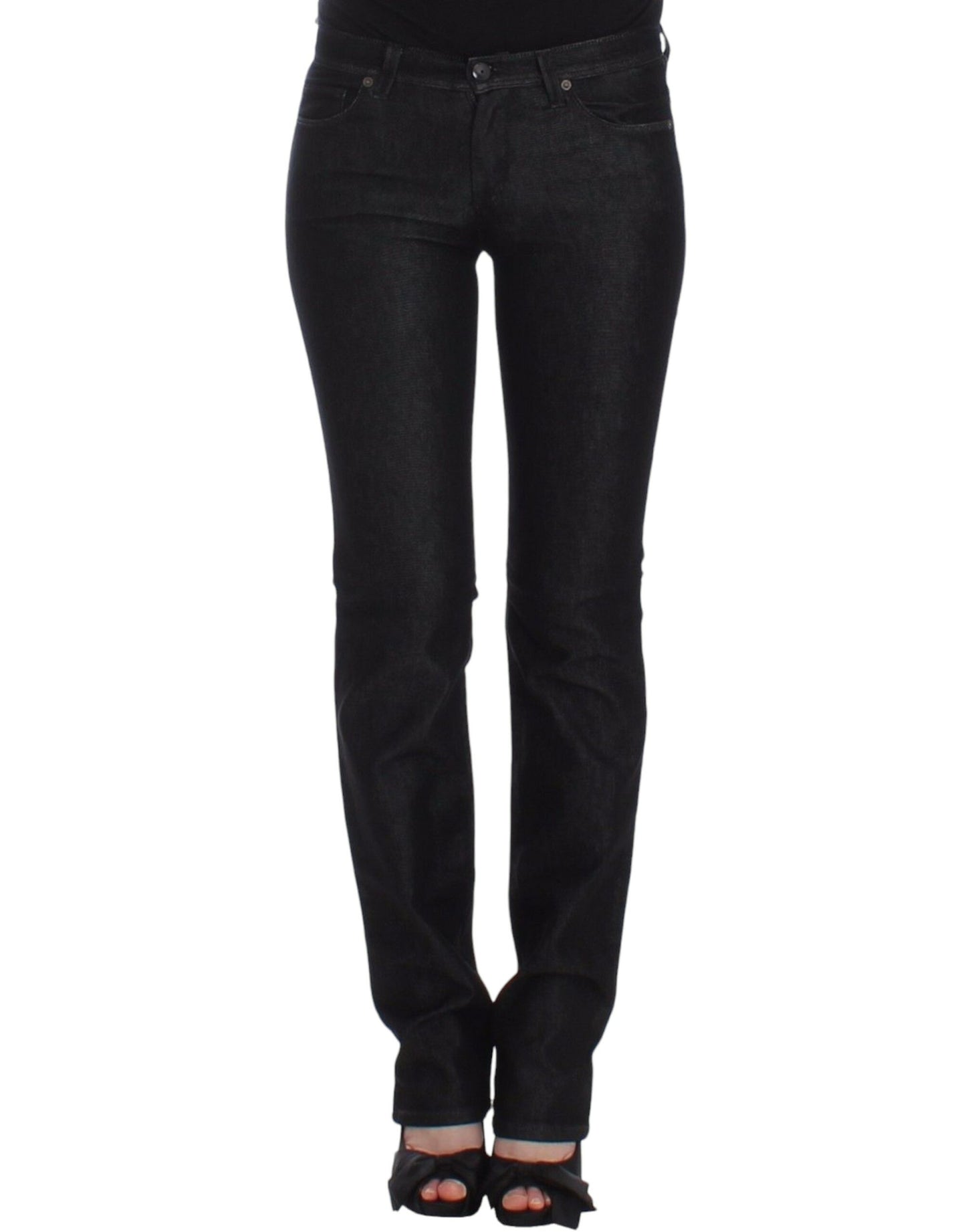 Ermanno Scervino Schwarze Slim Jeans Denim-Hosen Skinny Leg Stretch