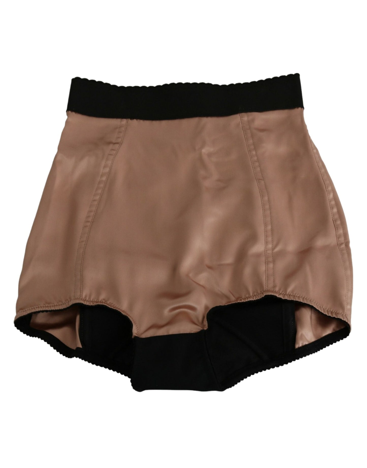 Dolce & Gabbana Beige Seide Hohe Taille Mini Hot Pants Shorts