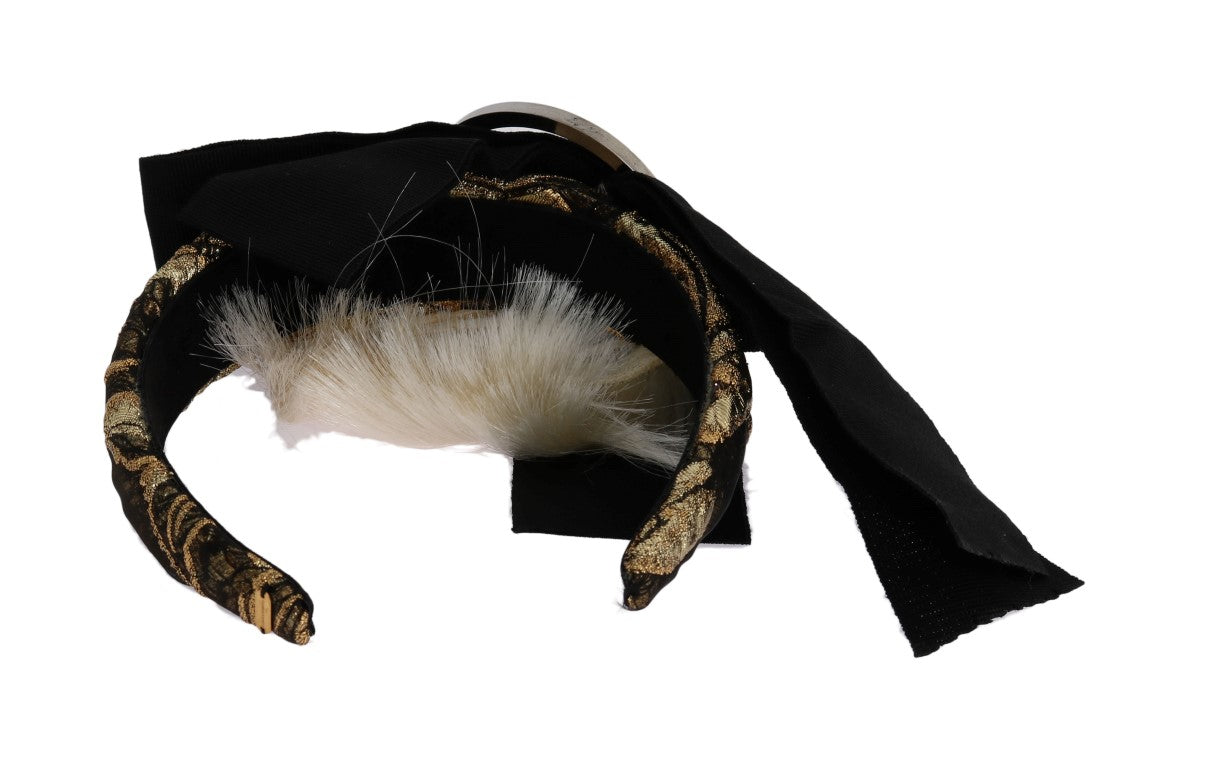 Dolce & Gabbana Schwarz Kristall Weiß Diadem Stirnband