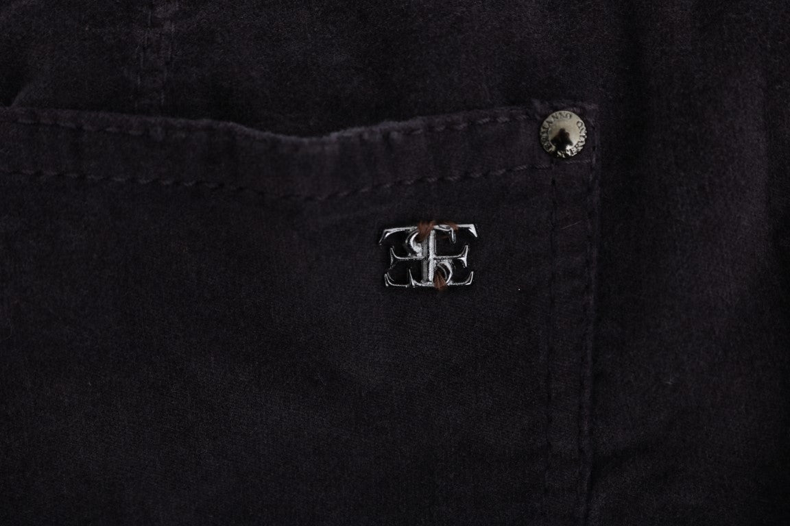 Ermanno Scervino Braun Baumwolle Cropped Casual Hose