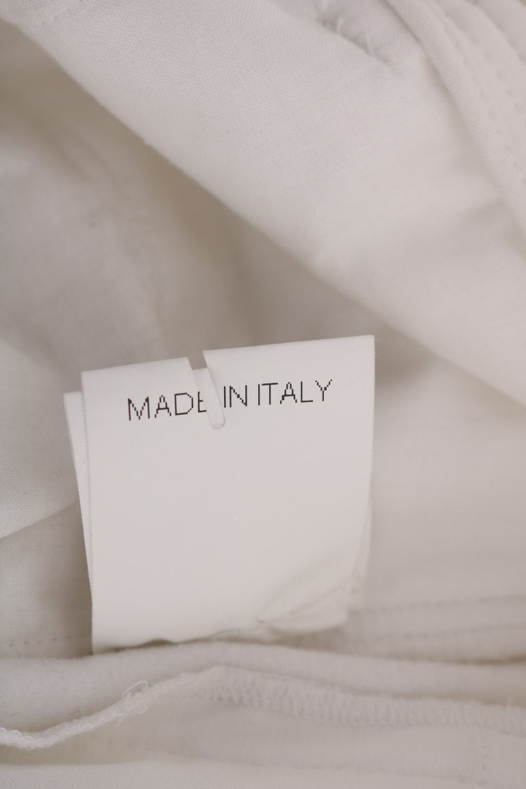 Ermanno Scervino Weiße Baumwolle Slim Fit Freizeithosen