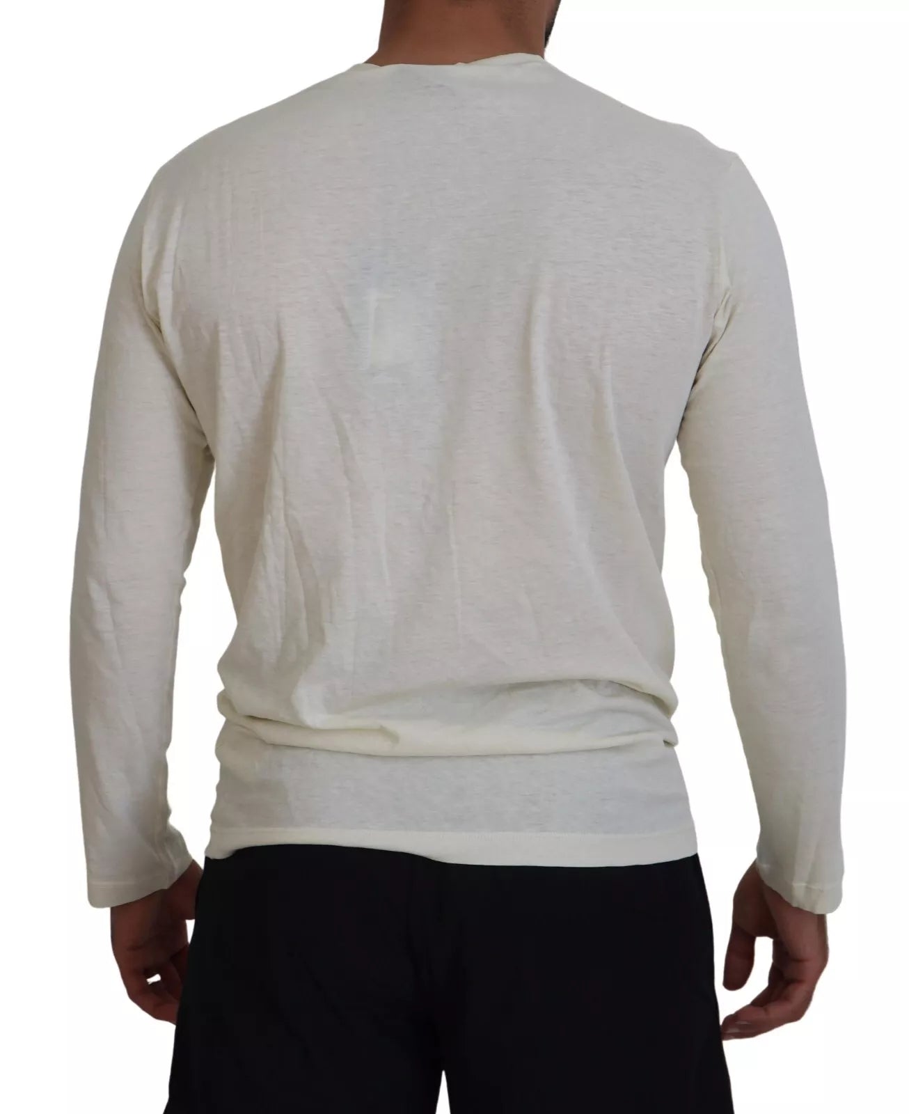Dsquared² Beige Baumwoll-Leinen Pullover mit langen Ärmeln