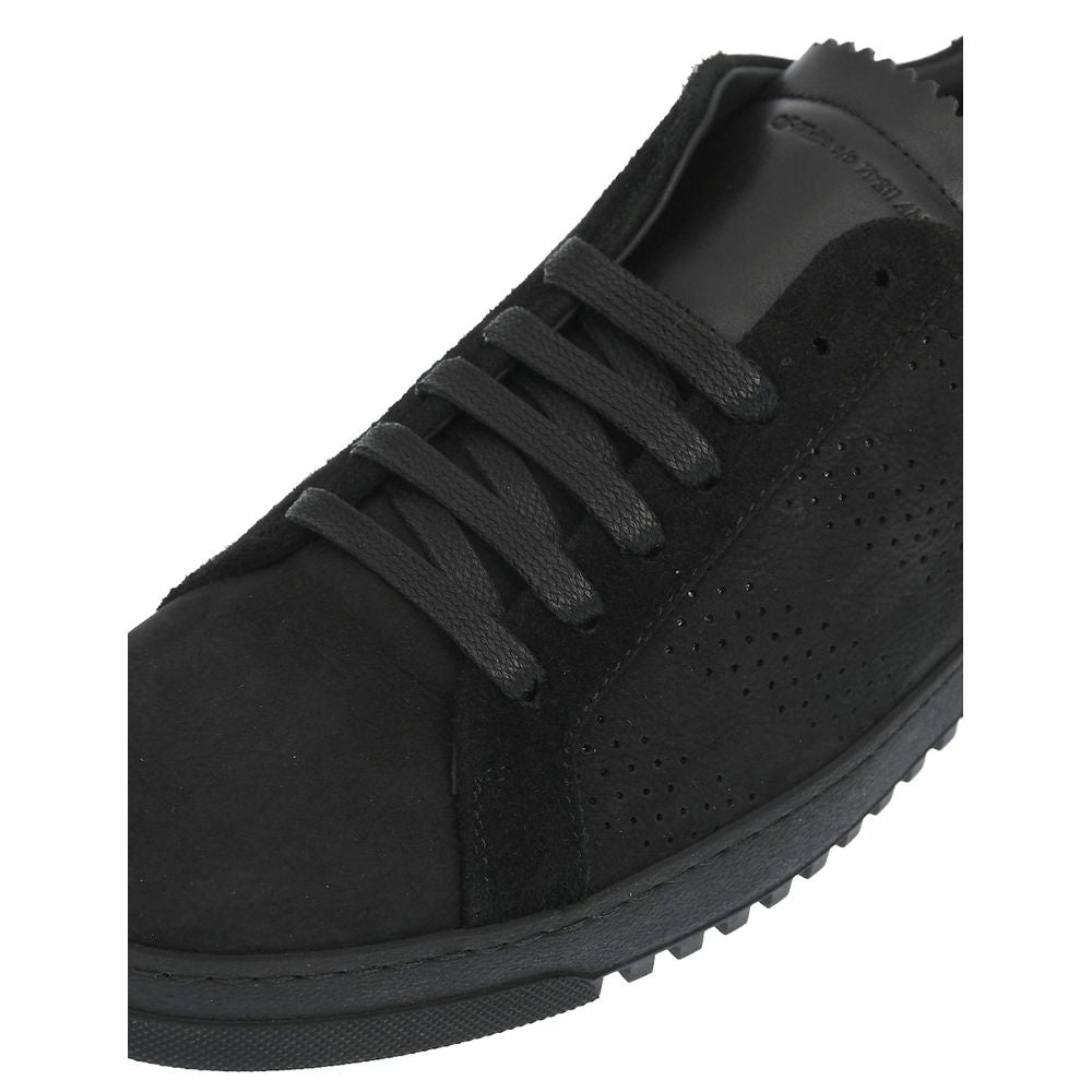 Off-White Schwarzes Kalbsleder Damen Sneaker