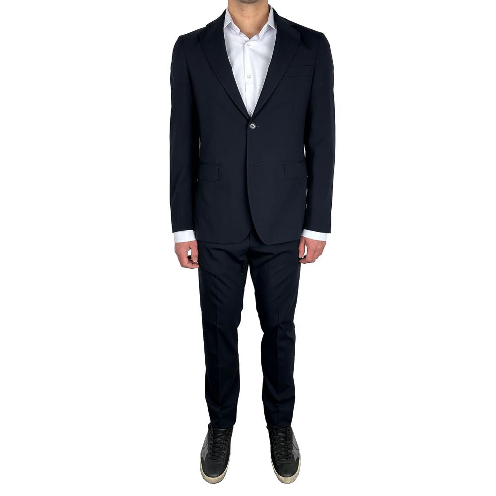 Aquascutum Herrenanzug aus blauer Wolle