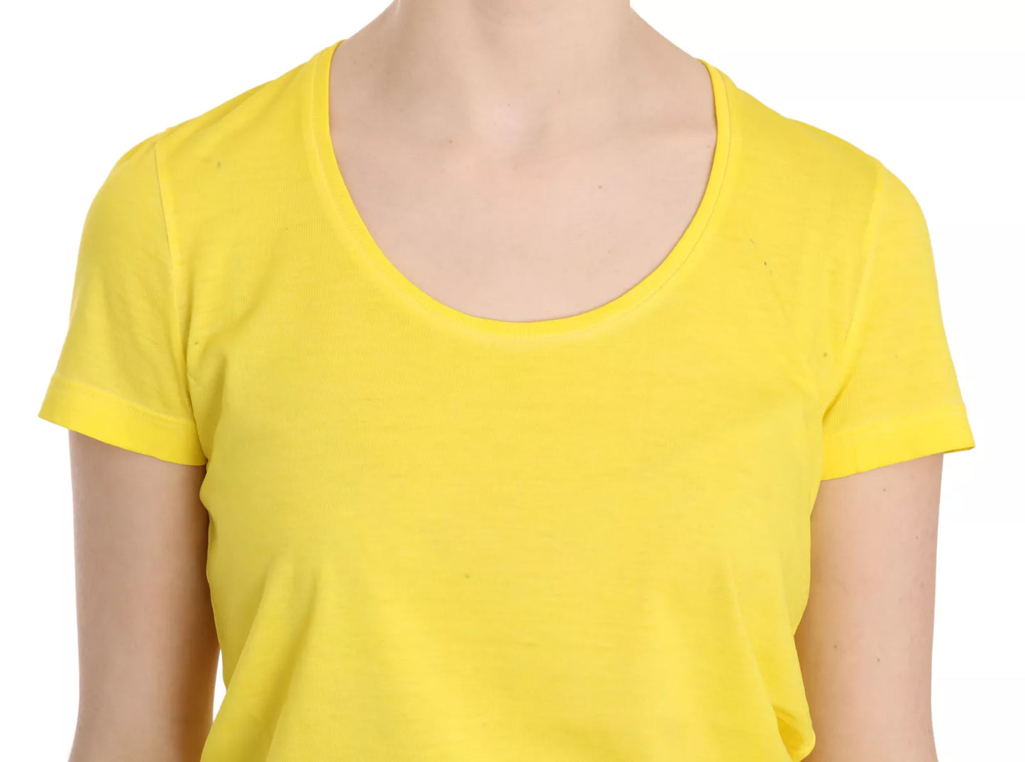 Dsquared² Gelb Rundhalsausschnitt Kurzarmhemd Top Bluse