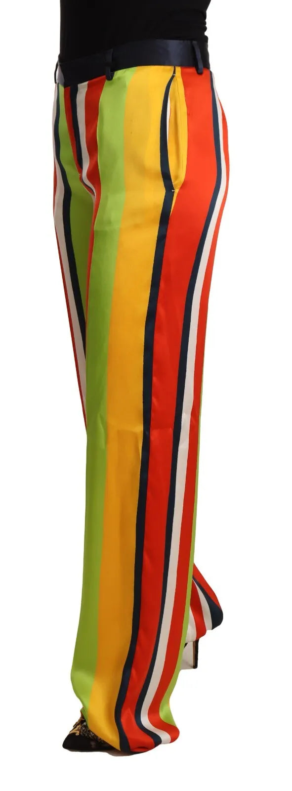 Dsquared² Mehrfarbig gestreifte Mid Waist Straight Pants