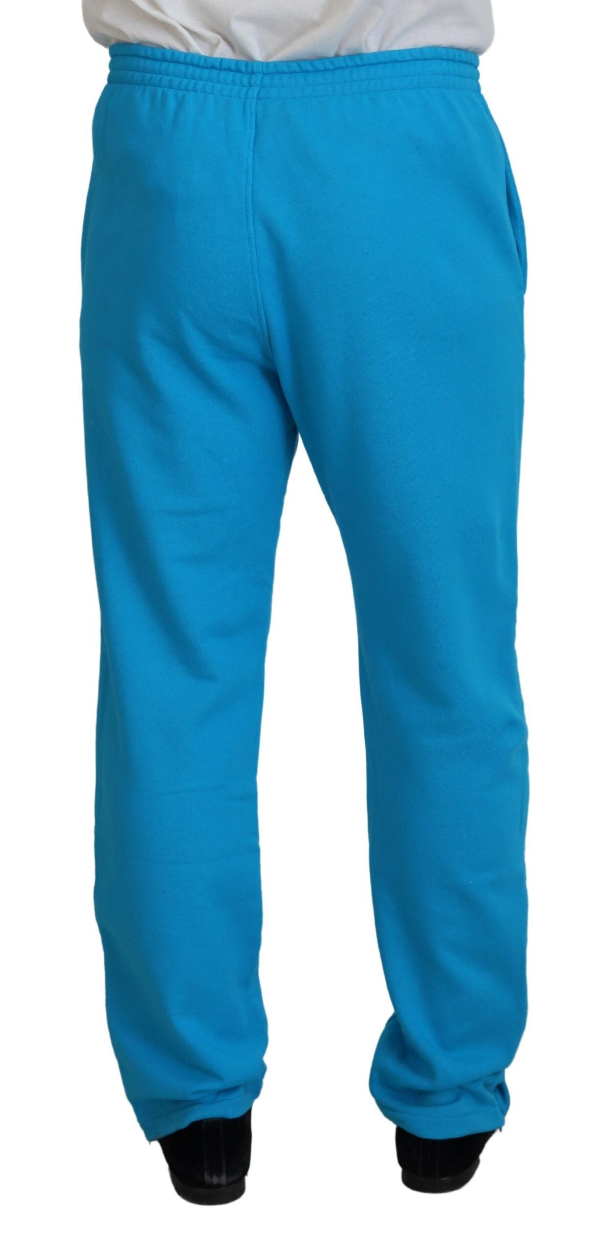 Dsquared² Hellblaue Freizeithose mit Logodruck aus Baumwolle