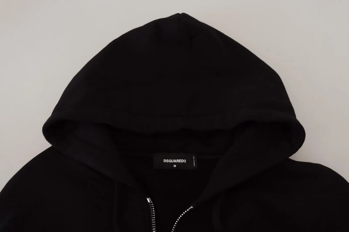 Dsquared² Schwarzer Kapuzenpulli mit bedruckten Ärmeln