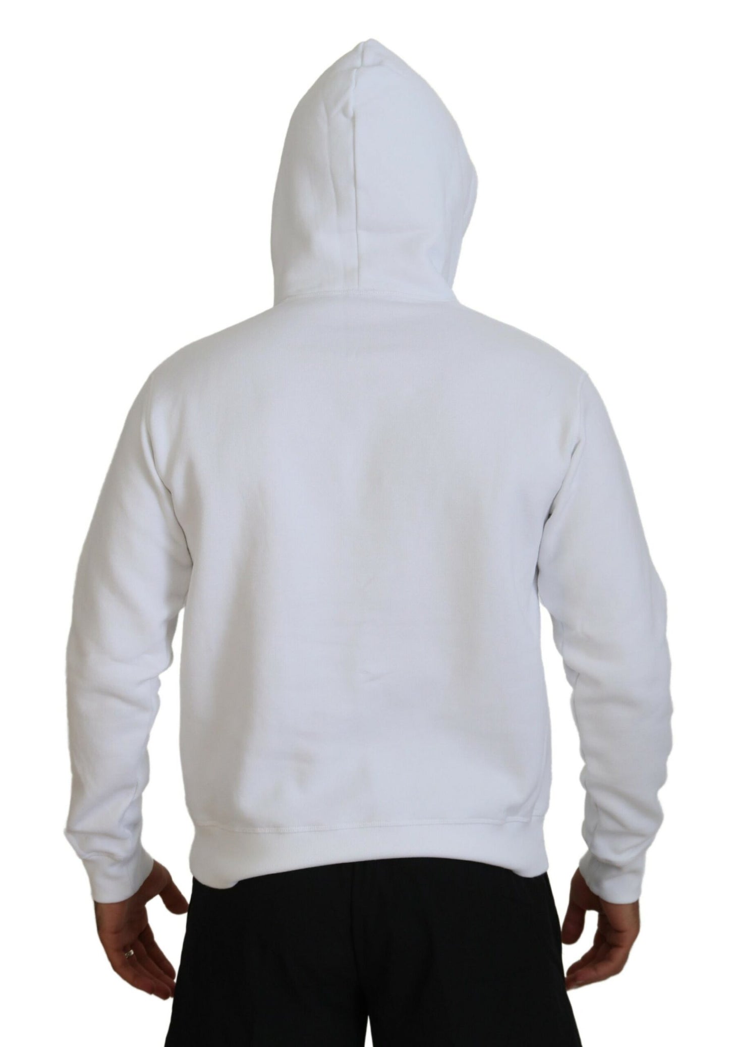 Dsquared² Weißer Pullover mit Kapuze aus Baumwolle für Männer