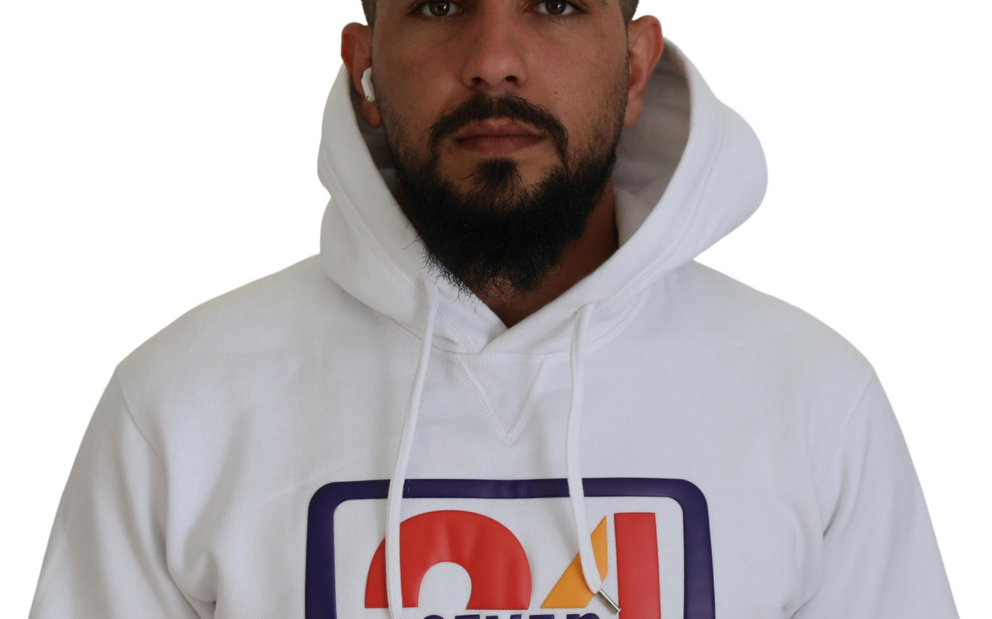 Dsquared² Weißer Pullover mit Kapuze aus Baumwolle für Männer