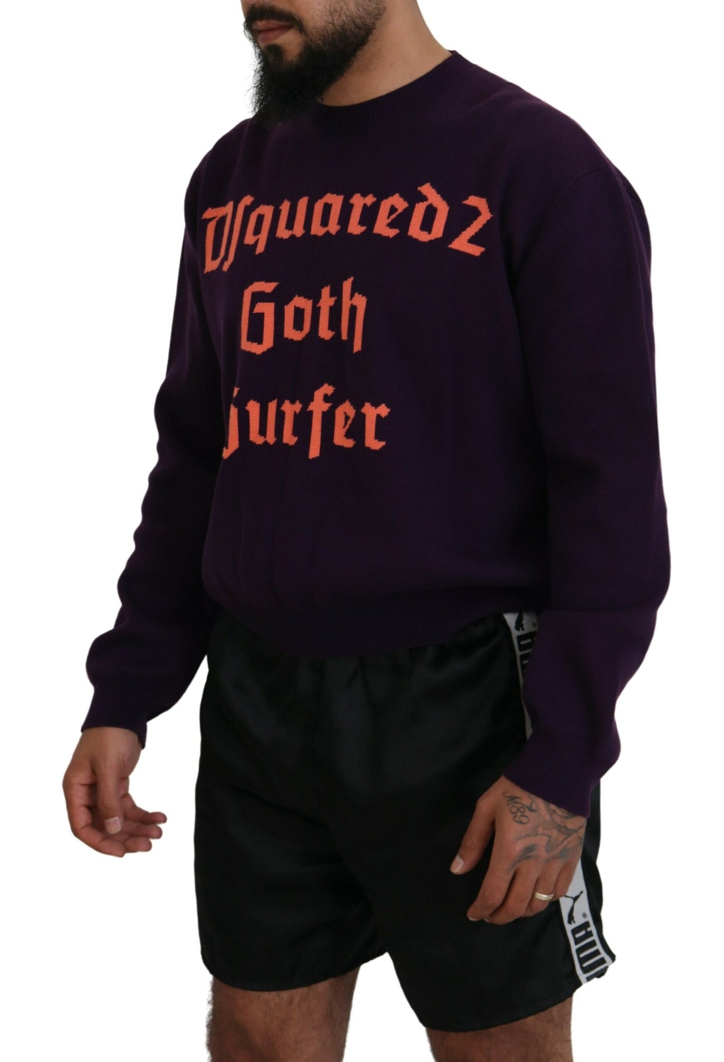 Dsquared² Lila Baumwolle bedruckt Männer Pullover Pullover