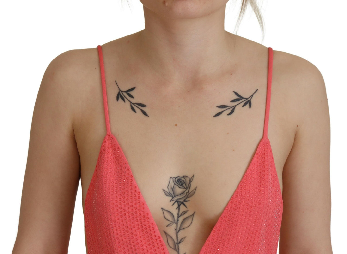 Dsquared² Rosa ärmelloses Spaghetti-Träger-Cami-Top mit V-Ausschnitt