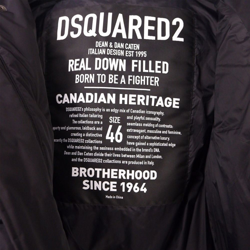 Dsquared² Schwarze Nylon Herren Jacke