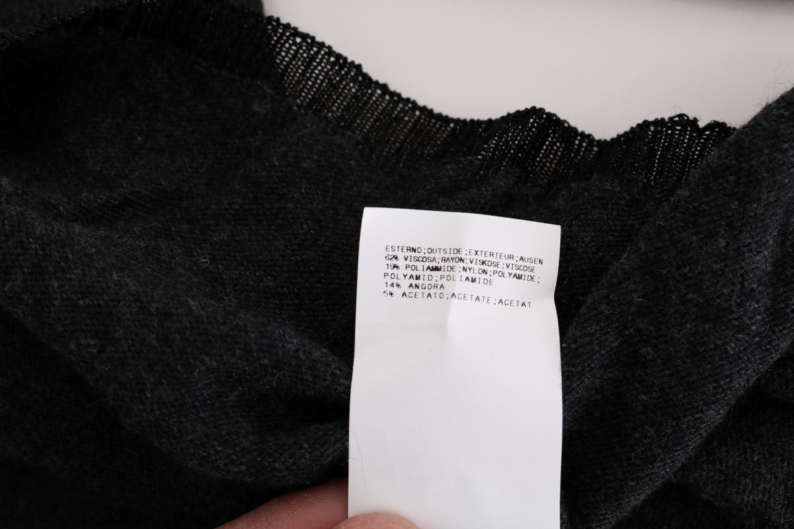 Costume National Grauer Viskose-Strickpullover