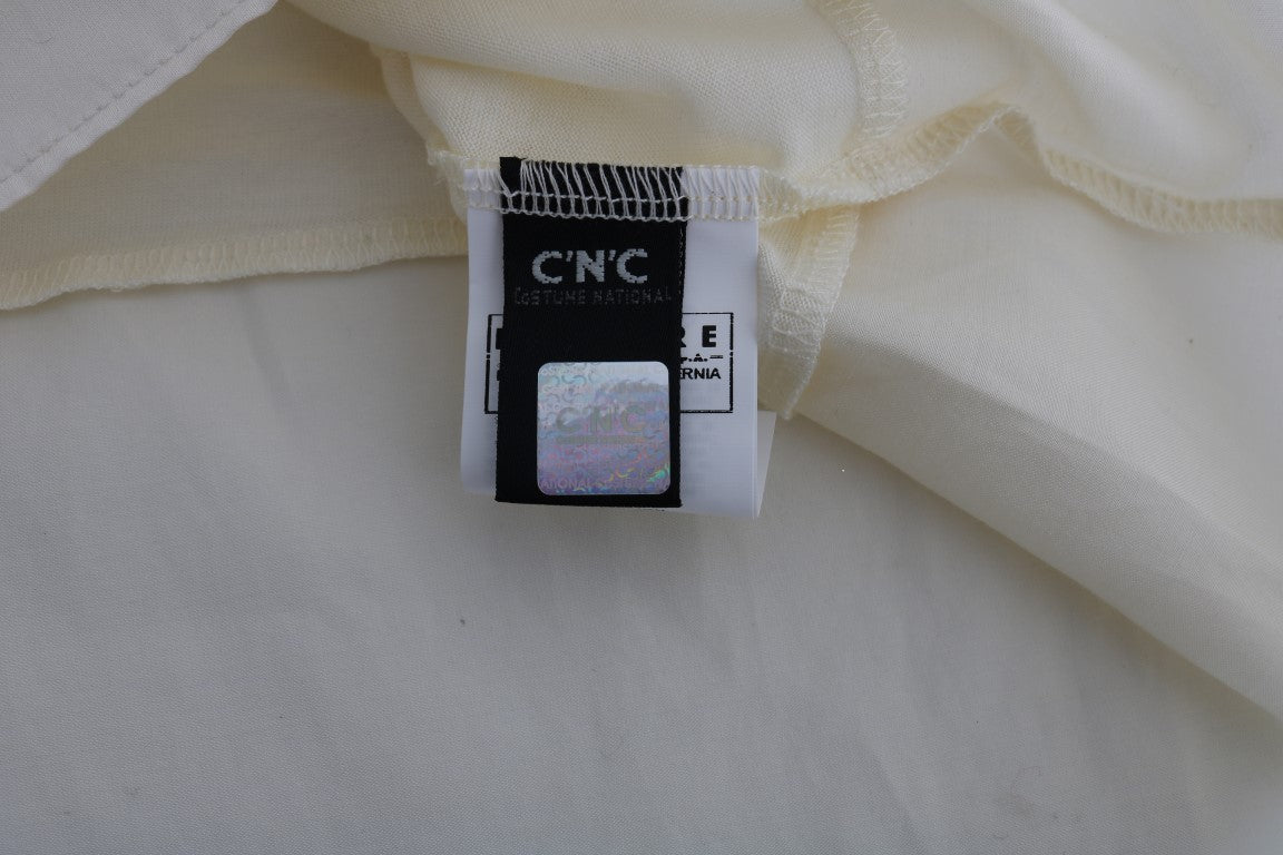 Costume National Beige Asymmetrisches Top Bluse