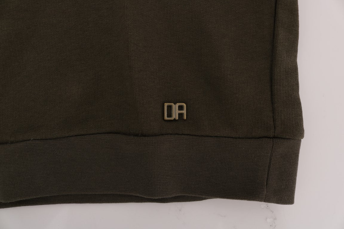 Daniele Alessandrini Grüner Pullover Hodded Baumwollpullover