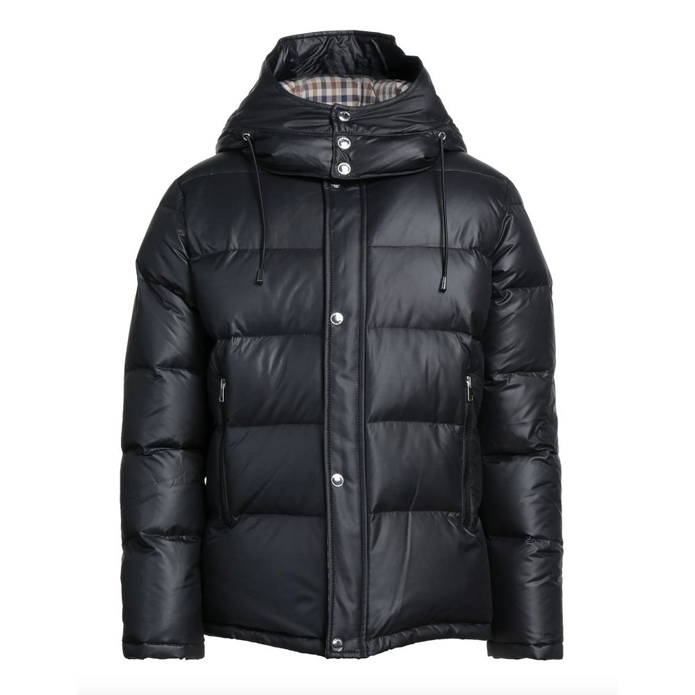 Aquascutum Schwarze Polyester Herren Jacke