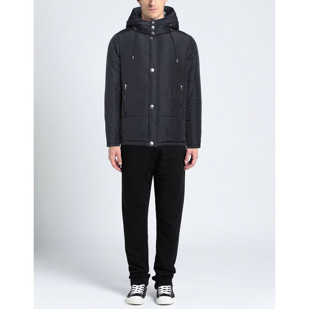 Aquascutum Elegante blaue Jacke mit abnehmbarer Kapuze