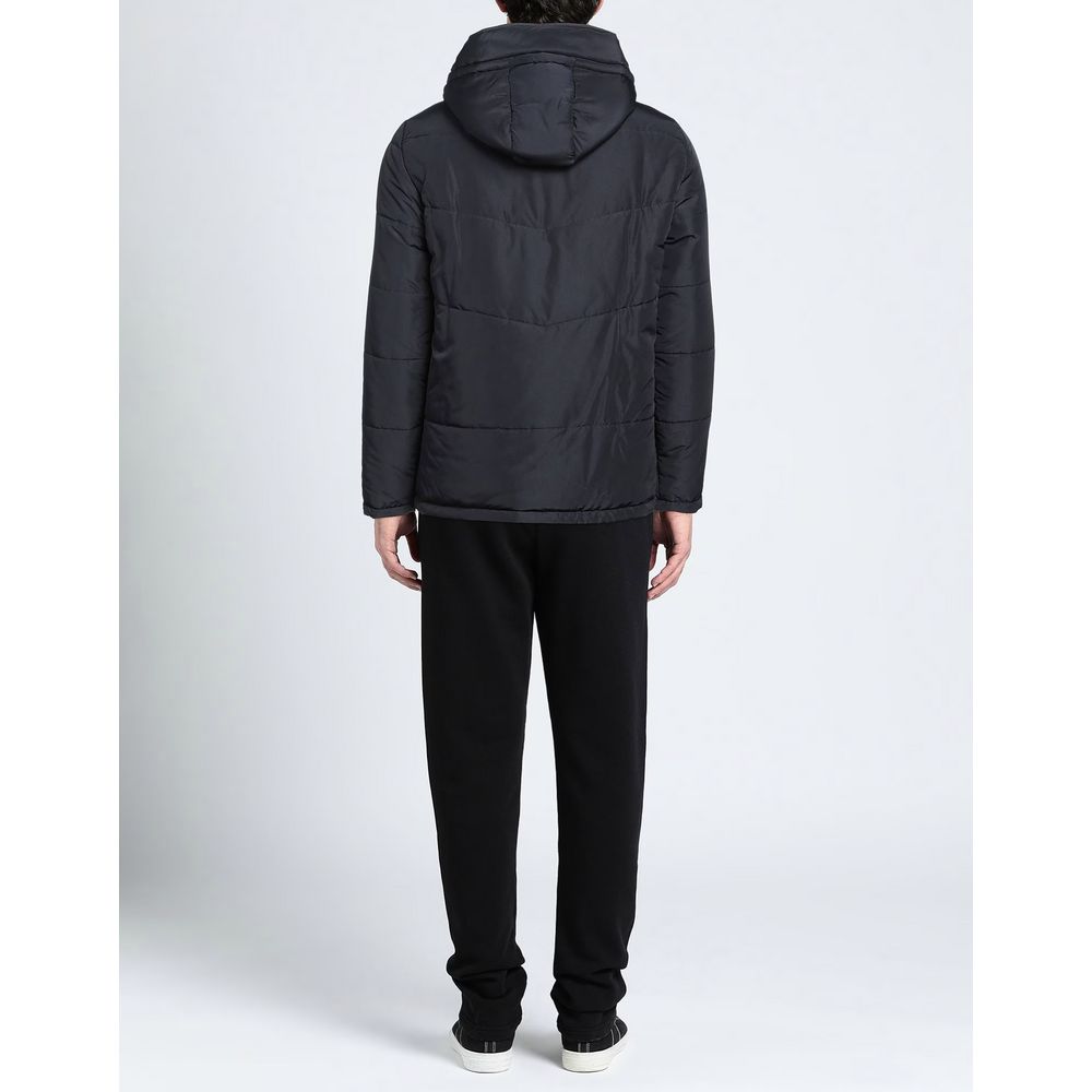 Aquascutum Elegante blaue Jacke mit abnehmbarer Kapuze
