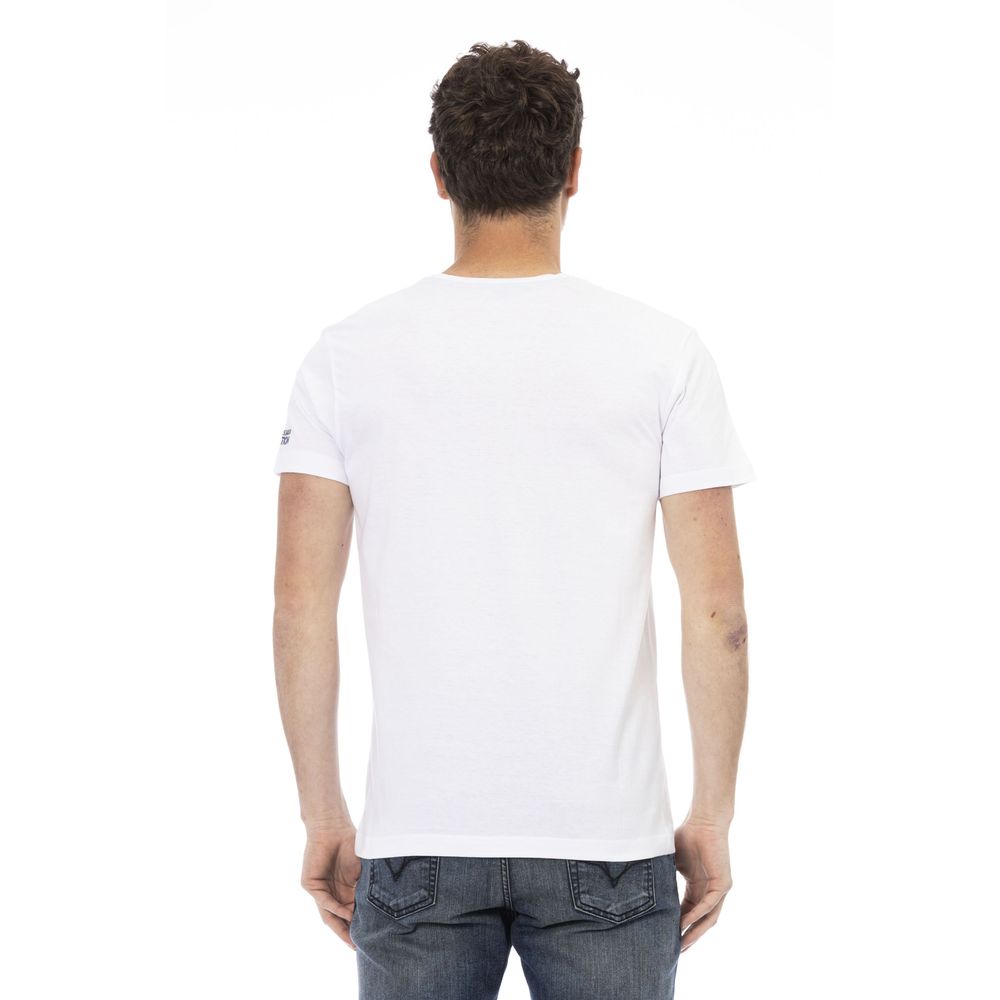 Trussardi Action Weißes Herren-T-Shirt aus Baumwolle