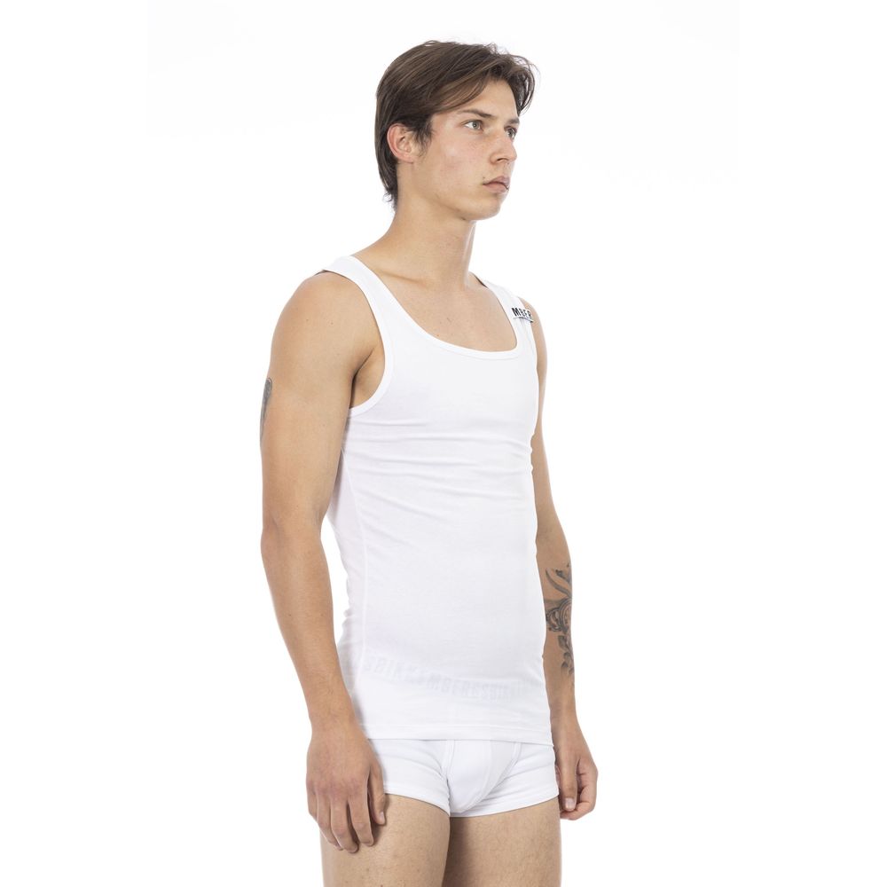 Bikkembergs Weißes Baumwoll-Tank-Top für Männer