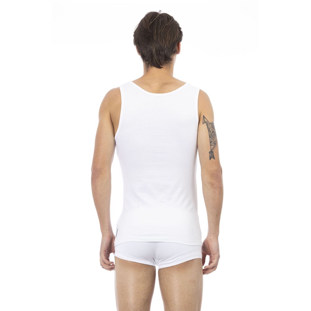 Bikkembergs Weißes Baumwoll-Tank-Top für Männer