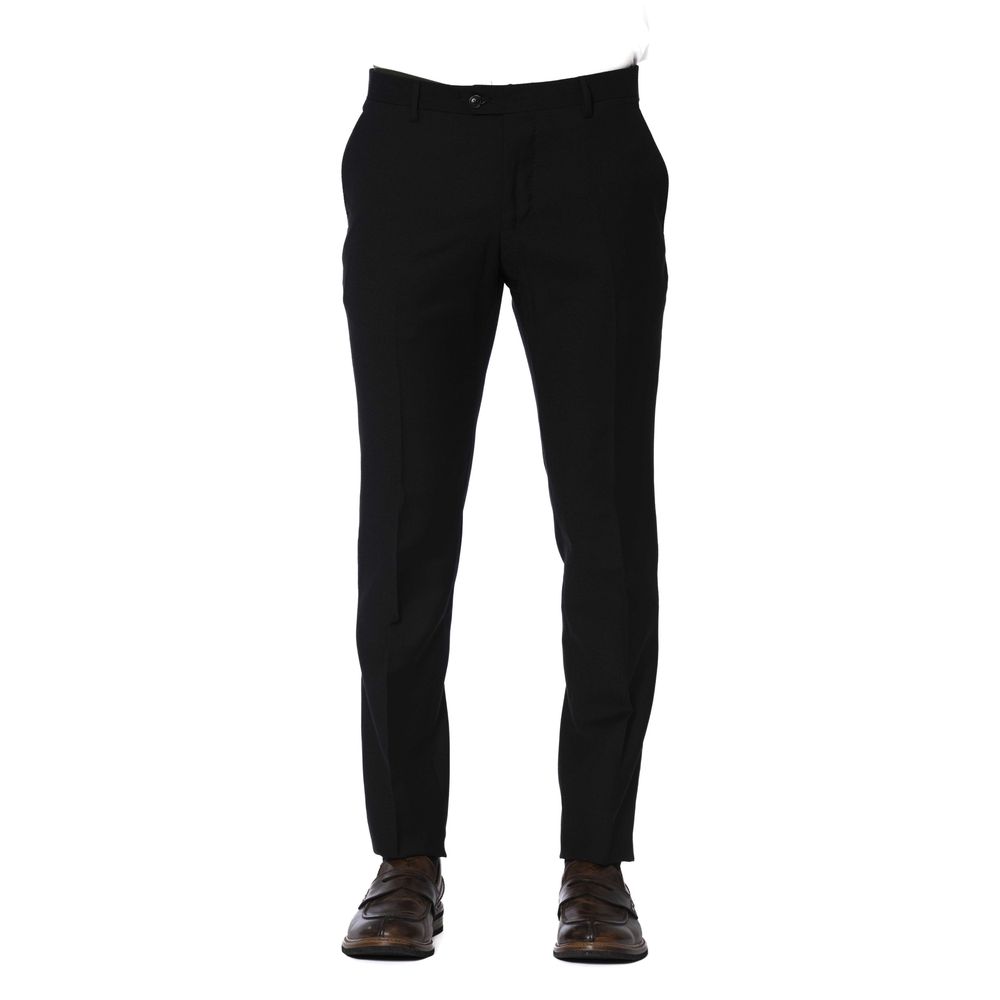 Trussardi Schwarze Herrenhosen aus Wolle