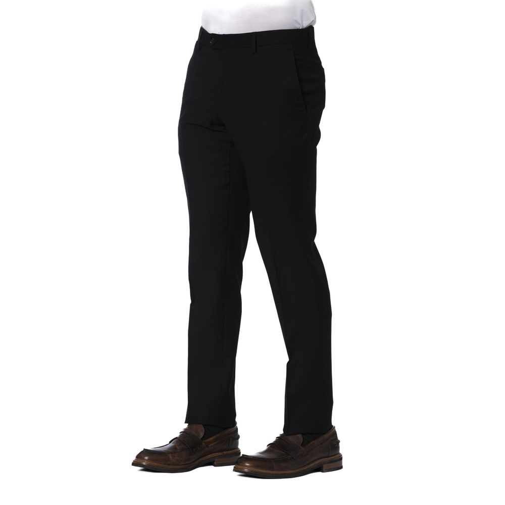 Trussardi Schwarze Herrenhosen aus Wolle