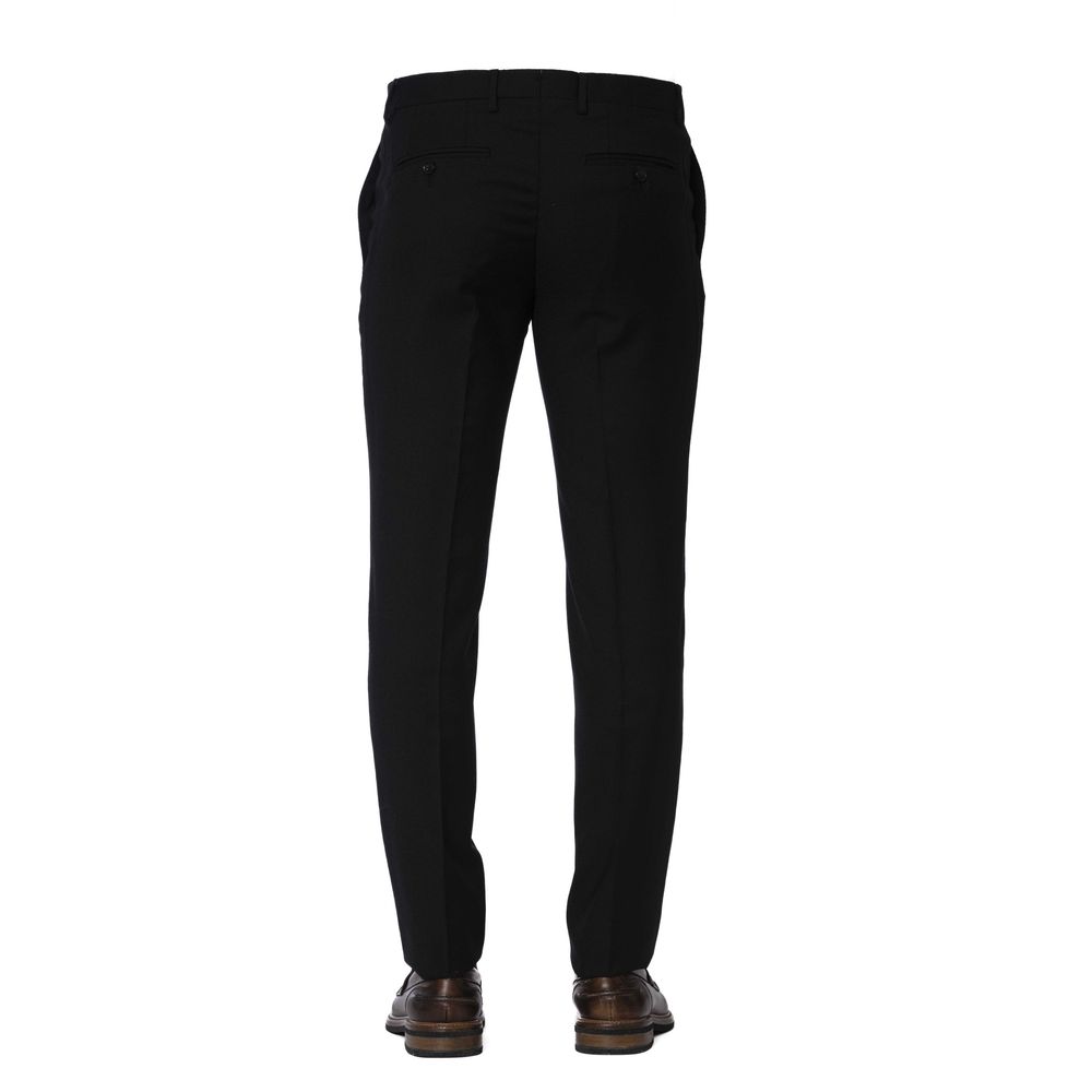 Trussardi Schwarze Herrenhosen aus Wolle