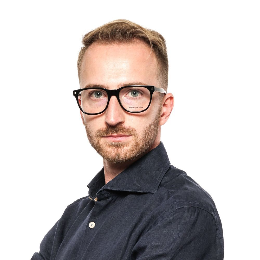 Ermenegildo Zegna Schwarze Kunststoff-Brille (Rahmen)