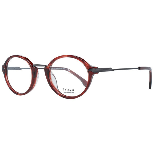 Lozza Burgunderfarbene Metall- und Kunststoffbrille (Rahmen)