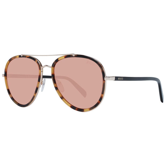 Emilio Pucci Braune Metall-Sonnenbrille