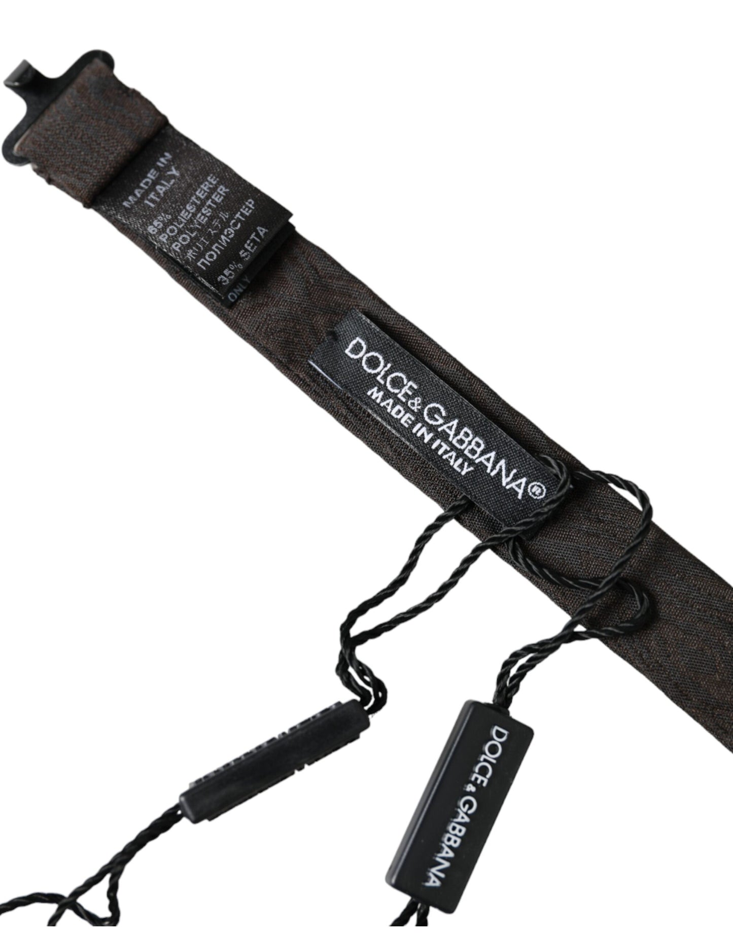 Dolce & Gabbana Schwarze Seide Verstellbare Hals Männer Fliege